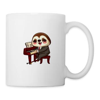 Paresseux musicien - Mug blanc - blanc - Droite