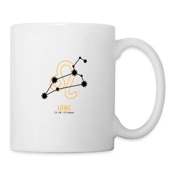 Sternzeichen Illustration Löwe - Tasse - Weiß - Rechts