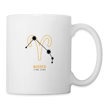Sternzeichen Illustration Widder - Tasse - Weiß - Rechts