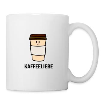 Kaffeeliebe Shirt süße Tasse mit Spruch Geschenk - Tasse - Weiß - Rechts