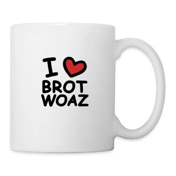 I Love Brotwoaz - Tasse - Weiß - Rechts