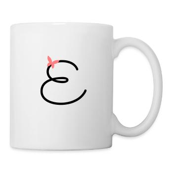 Lettre E Papillon Lettre - Mug blanc - blanc - Droite