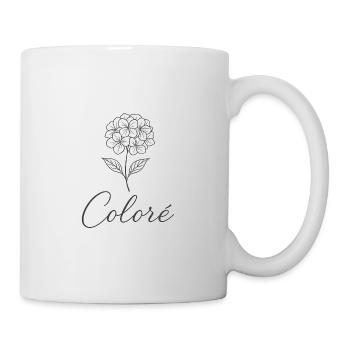  Elegante Colorè Blumenillustration  - Tasse - Weiß - Rechts