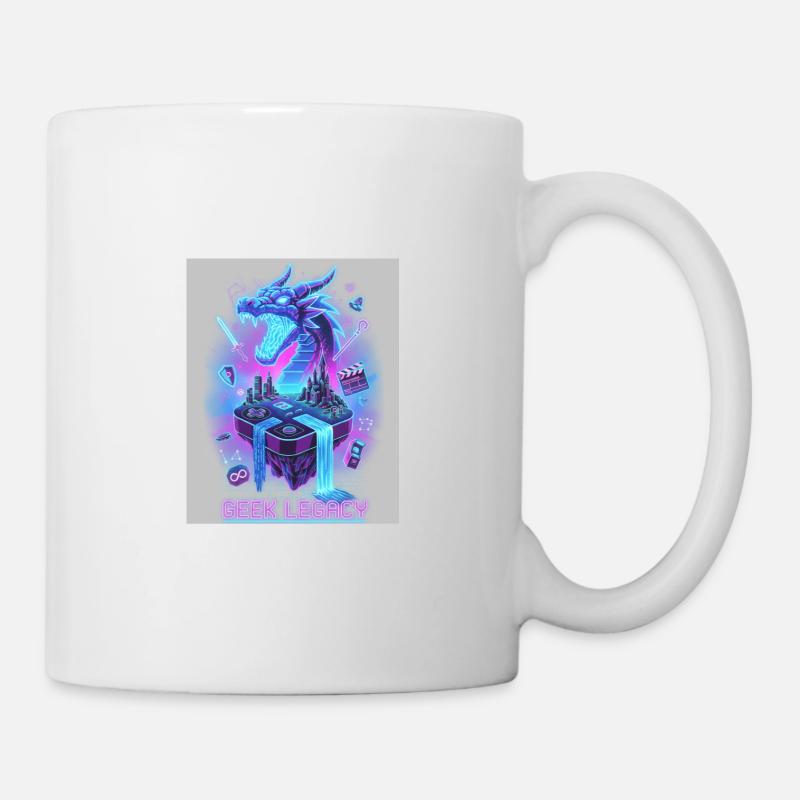 Dragon Neon sur Console Retro - Mug blanc - blanc