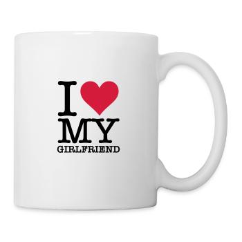 Ich liebe meine Freundin - Tasse - Weiß - Rechts