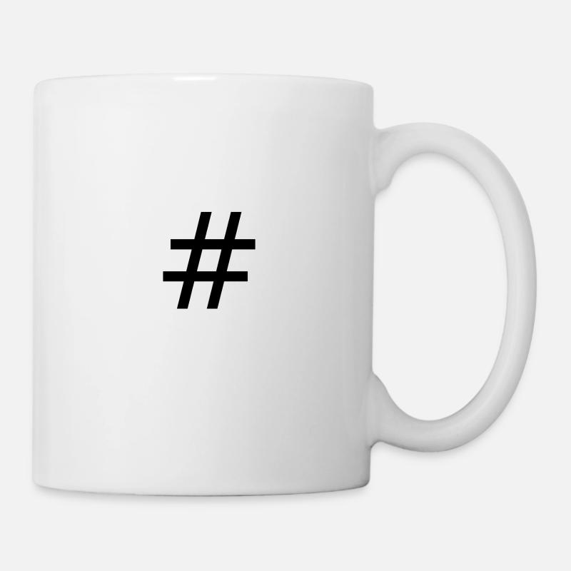 Hashtag - Tasse - Weiß