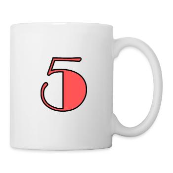 5 JAHRE. 5-JÄHRIGES JUBILÄUM. GEBURTSTAG 5 JAHRE. 5 - Tasse - Weiß - Rechts