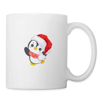 Weihnachts Pingu - Tasse - Weiß - Rechts