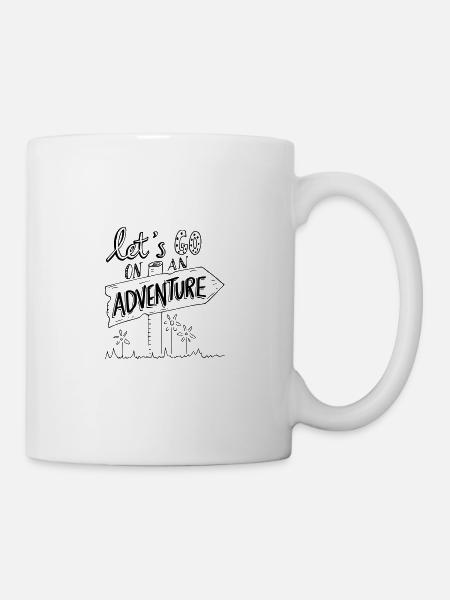 laisse aller à l'aventure - Mug blanc - blanc