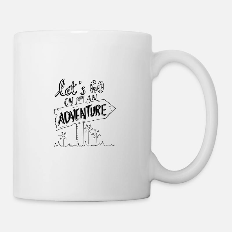 lets go on an adventure - Mug - white