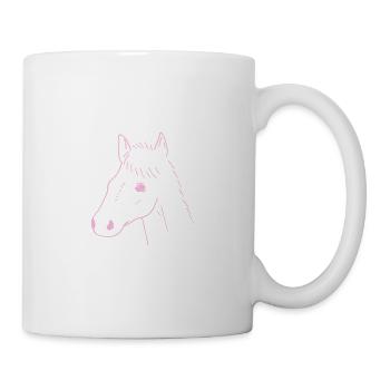 Pferd Zeichnung - Tasse - Weiß - Rechts