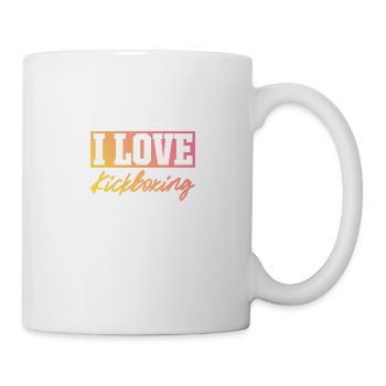 I love kick boxing - Mug - white - Right