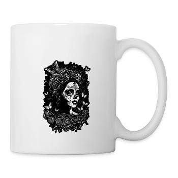 Dia de los Muertos Halloween Mexiko Kostüm Frau - Tasse - Weiß - Rechts