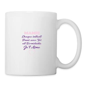 Mamie je t'aime - Mug blanc - blanc - Droite