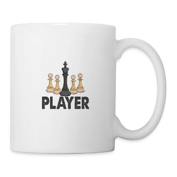 Joueur d'échecs joueur roi cadeau - Mug blanc - blanc - Droite