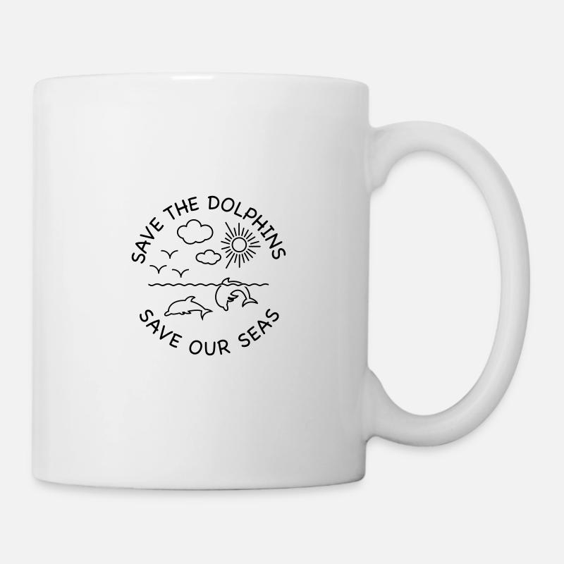 Save the dolphins - Mug - white