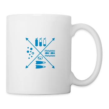 tauchen - Tasse - Weiß - Rechts
