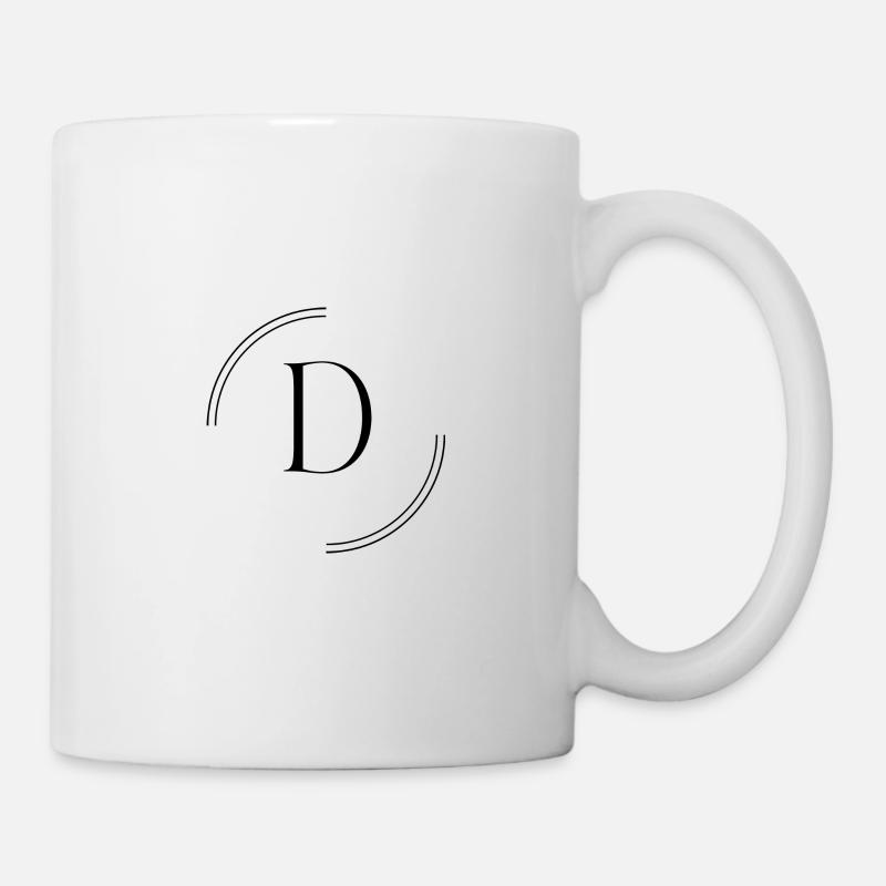 Buchstabe D - Tasse - Weiß