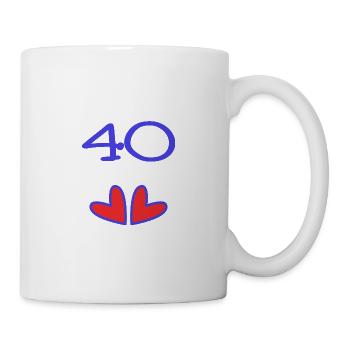 40. 40 YEARS. 40th ANNIVERSARY. 40TH ANNIVERSARY. - Mug - white - Right