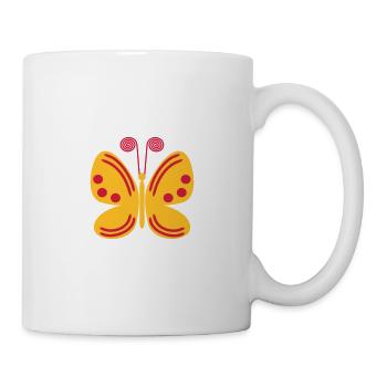 Papillon papillon motte insecte abeille cadeau - Mug blanc - blanc - Droite