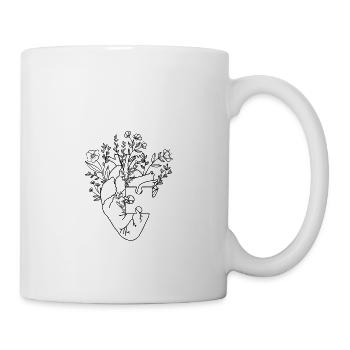 Partie 1 Puzzle coeur, Fleurs, Couple, Relation, Amour - Mug blanc - blanc - Droite