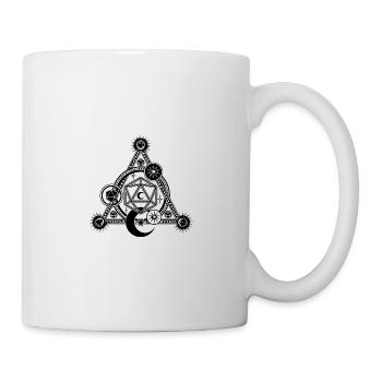 D20 Mystical Crescent Moon Magic Circle RPG - Tasse - Weiß - Rechts