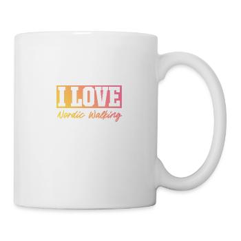 J’adore la marche nordique - Mug blanc - blanc - Droite