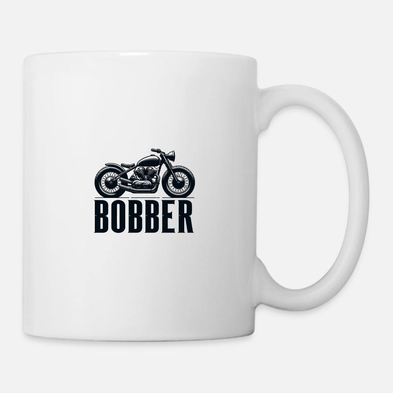 Bobber-Fahrrad - Tasse - Weiß