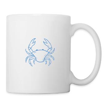 Blue Crab Line Art  - Tasse - Weiß - Rechts