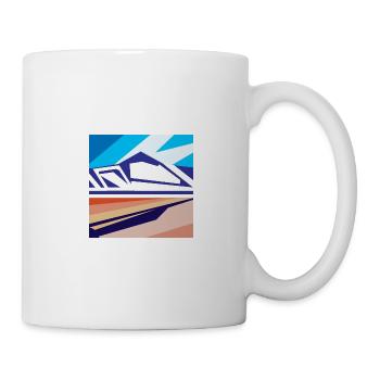 Geometric mountains in Iceland - Mug - white - Right