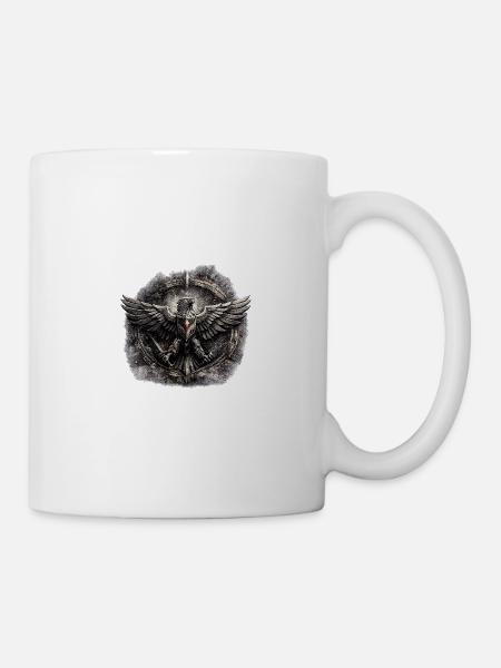 Gothic Adlerwappen mit Flügeln - Tasse - Weiß