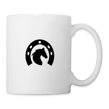 Horse with horseshoes, horses, riding, equitation - Mug - white - Right