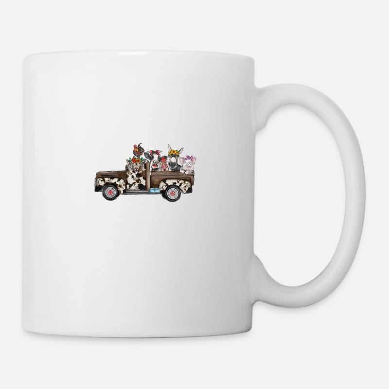 Camion d’animaux de ferme - Mug blanc - blanc