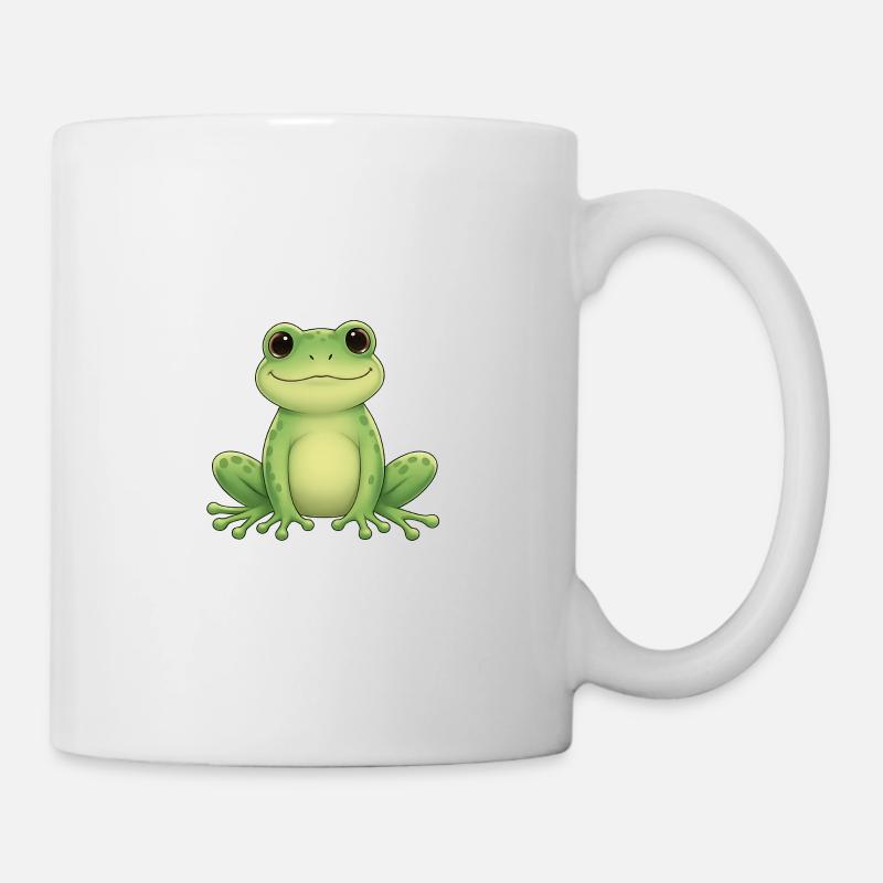 Green kawaii frog - Mug - white