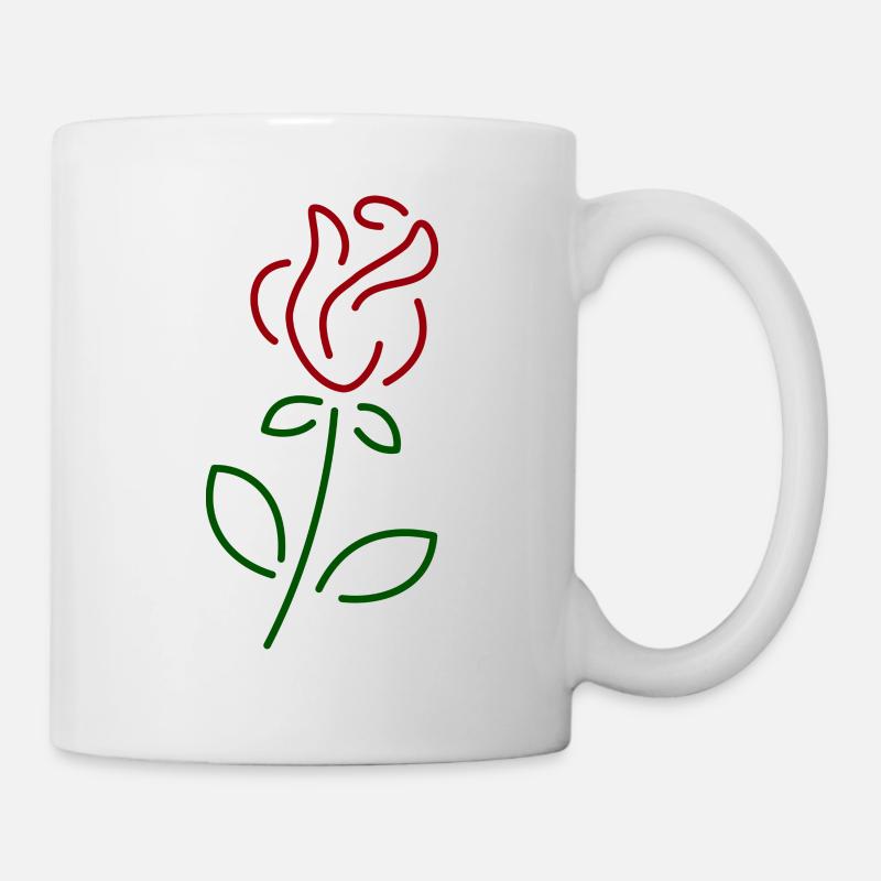 flower rose - Mug - white