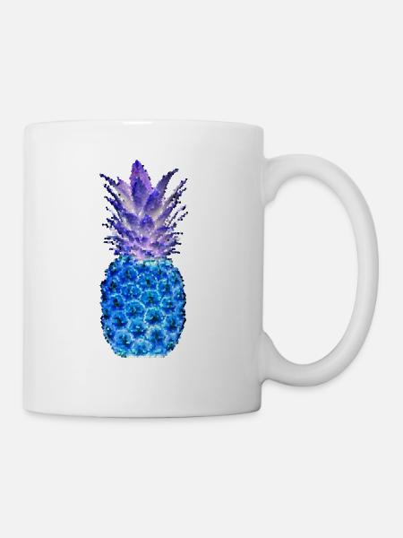 ANANAS MOSAIK night - Tasse - Weiß