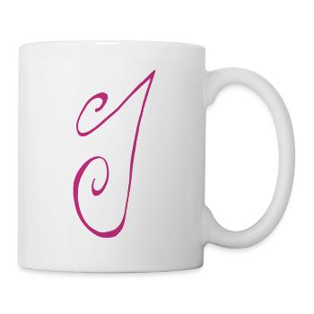 Buchstabe J - Tasse - Weiß - Rechts