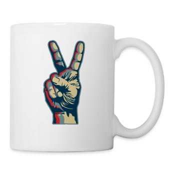 Peace hand - Mug - white - Right