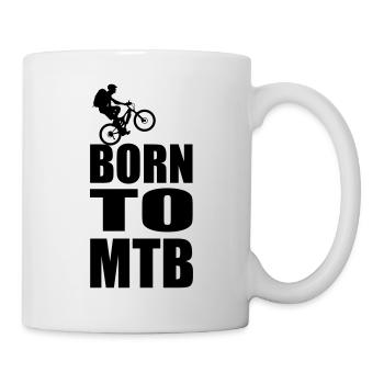 Born to MTB - Tasse - Weiß - Rechts