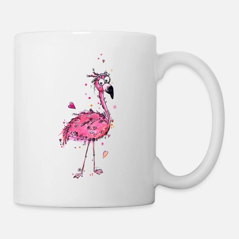 Pink Flamingo - Tasse - Weiß