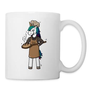 Einhorn Bäckerin Bäcker Alltagshelden - Tasse - Weiß - Rechts