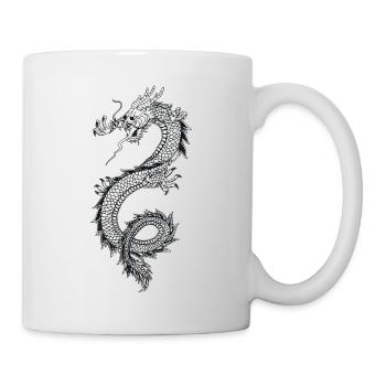 China chinesischer Drache Tattoo - Tasse - Weiß - Rechts