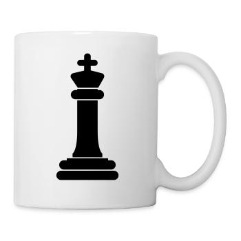 Schachfigur König - Tasse - Weiß - Rechts
