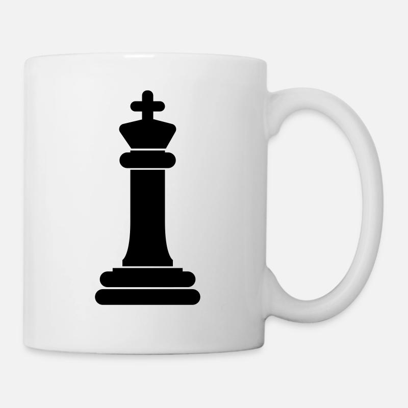 Schachfigur König - Tasse - Weiß