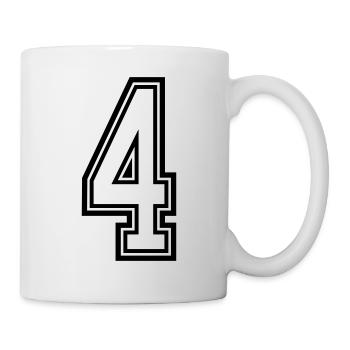 Symbole à 4 chiffres - Mug blanc - blanc - Droite
