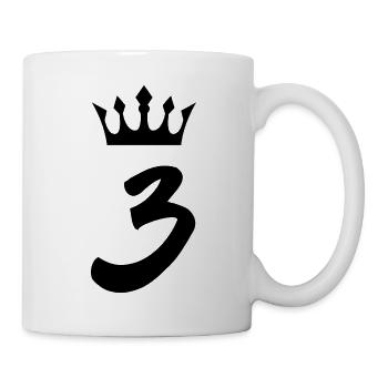 3 Zahl Krone - Tasse - Weiß - Rechts