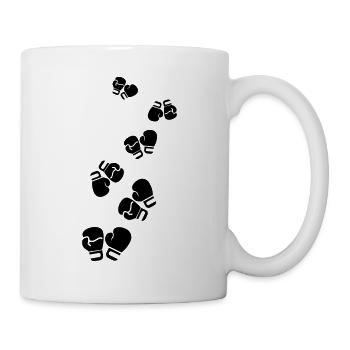 Symbole des gants de boxe - Mug blanc - blanc - Droite