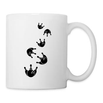 Kegeln Kegel Icon - Tasse - Weiß - Rechts