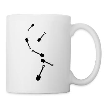 Shovel icon silhouette - Mug - white - Right