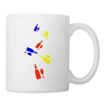 Rotwein Symbol - Tasse - Weiß - Rechts